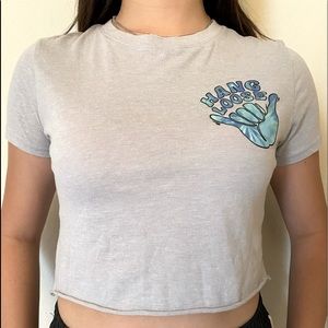 “Hang Loose Graphic Tee Crop Top”